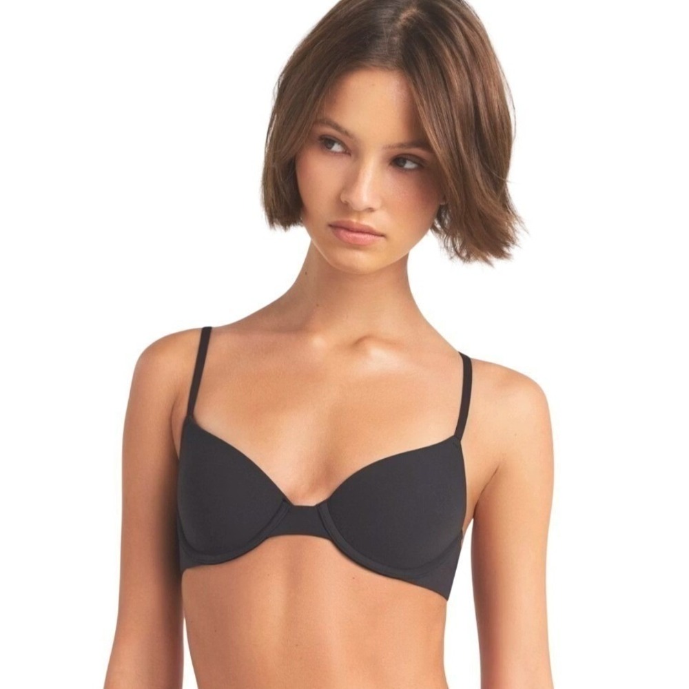 Skims Fits Everybody T-Shirt Bra Onyx Black Underwire BR-UWR-2294 38C - Picture 5 of 8